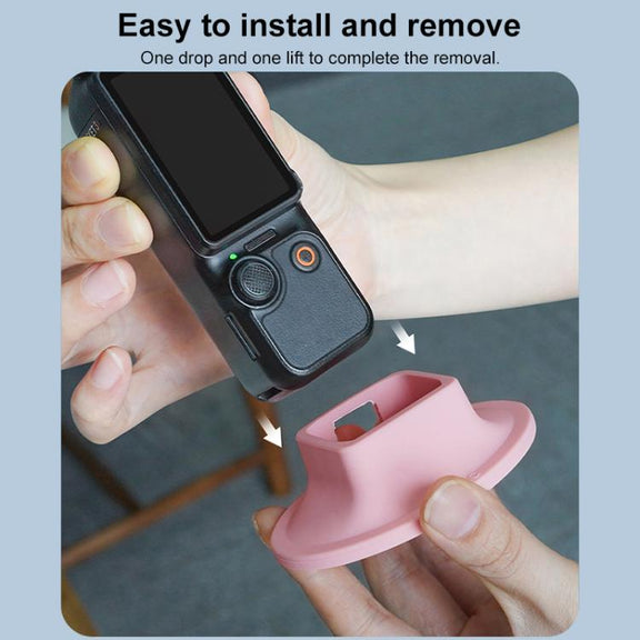 For DJI OSMO Pocket 3 BRDRC Silicone Desktop Base Bracket(Purple)
