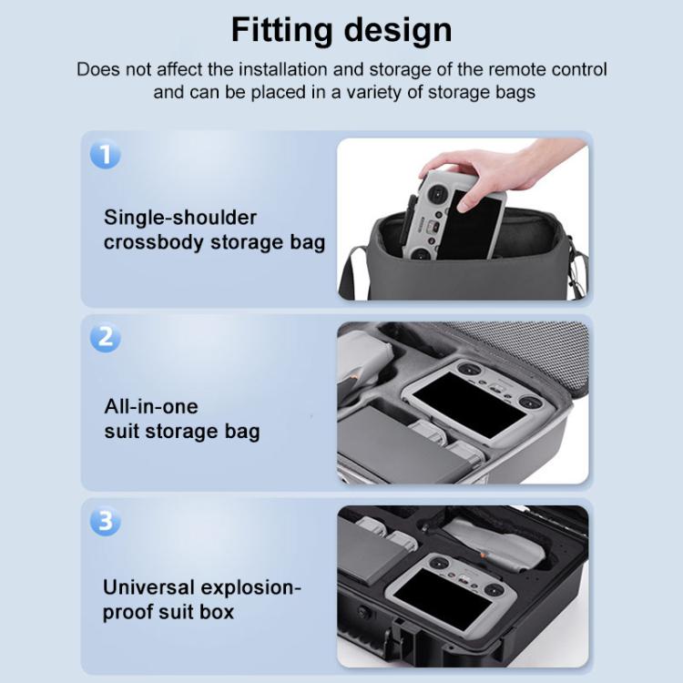 For DJI RC 2 BRDRC Remote Control Shockproof Anti-scratch Silicone Case(Grey)
