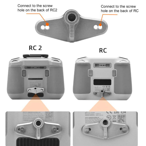 For DJI RC / RC 2 BRDRC Drone Remote Control Adapter Base Bicycle Holder(Black Silver)