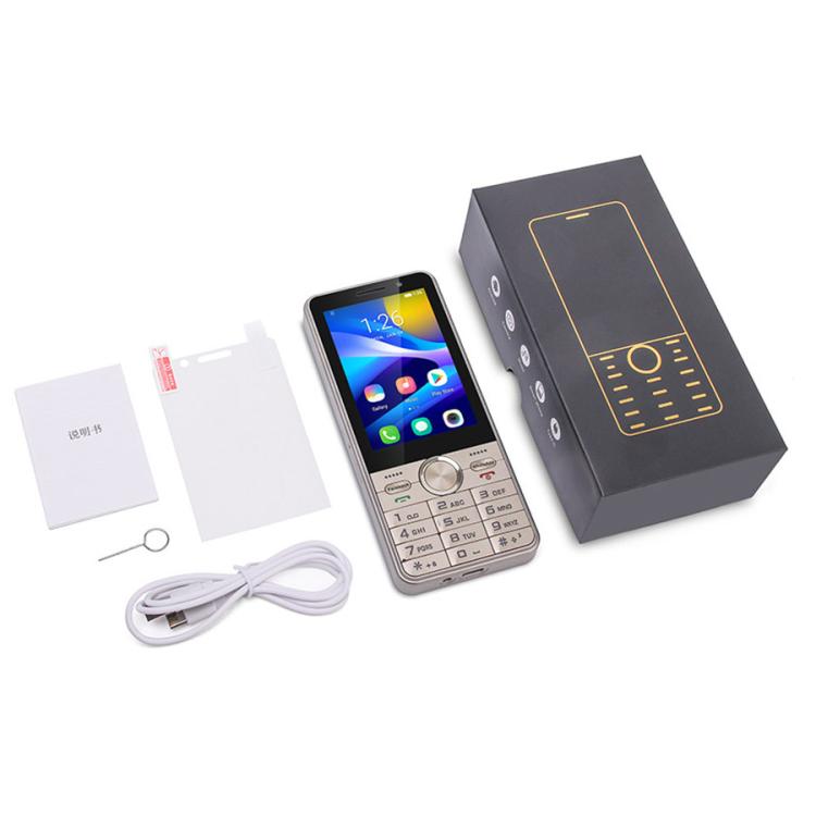 UNIWA XS24 Keypad Phone, 2GB+16GB, 3.5 inch Android 8.1 Mediatek MT6737M Quad Core, Flashlights, Network: 4G, Support Google Store, Plug:EU Plug(Black)