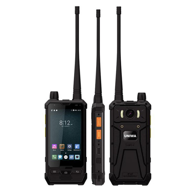 UNIWA P2 Plus UHF Walkie-Talkie Rugged Phone, 3GB+32GB, 4.0 inch Android 9.0 Mediatek MT6762 Octa Core, Network: 4G, NFC, Plug:UK Plug(Black)