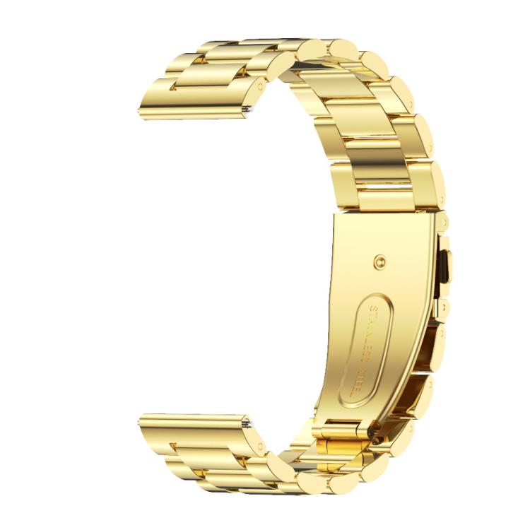 22mm MIJOBS Three Beads Metal Watch Band(Gold)
