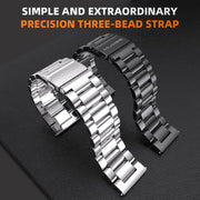 22mm MIJOBS Three Beads Metal Watch Band(Rose Gold)