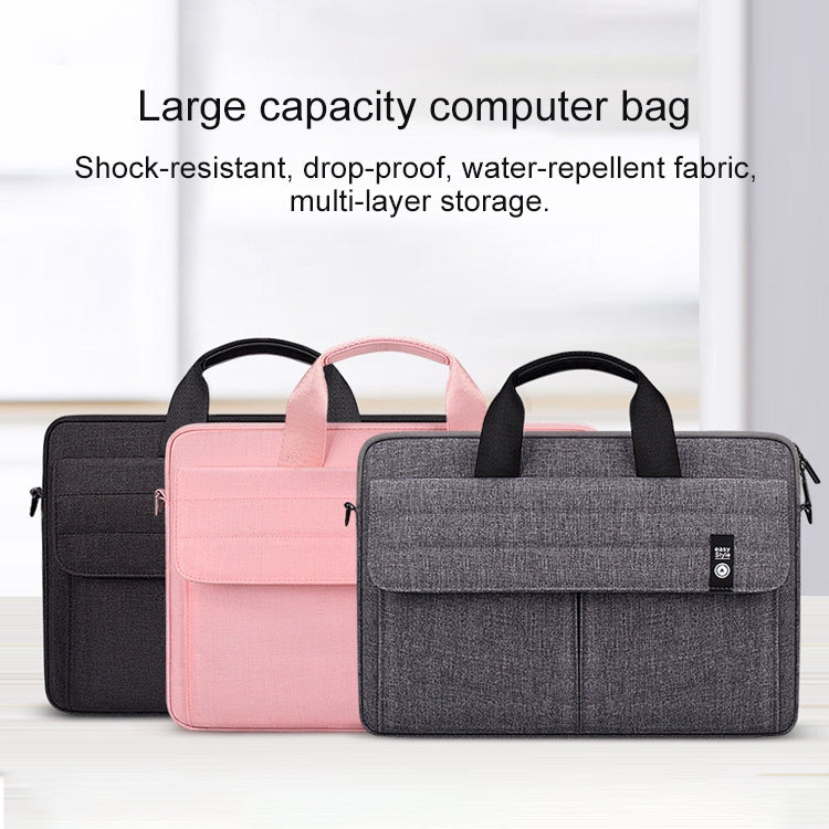 ST08 Handheld Briefcase Carrying Storage Bag with Shoulder Strap for 13.3 inch Laptop(Grey)