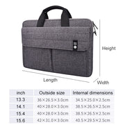 ST08 Handheld Briefcase Carrying Storage Bag with Shoulder Strap for 13.3 inch Laptop(Grey)