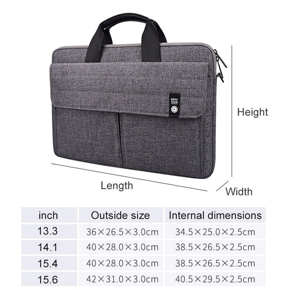 ST08 Handheld Briefcase Carrying Storage Bag with Shoulder Strap for 13.3 inch Laptop(Grey)