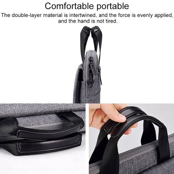 ST08 Handheld Briefcase Carrying Storage Bag with Shoulder Strap for 13.3 inch Laptop(Grey)