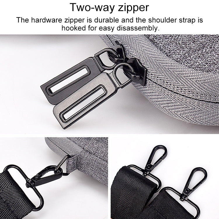 ST08 Handheld Briefcase Carrying Storage Bag with Shoulder Strap for 13.3 inch Laptop(Grey)