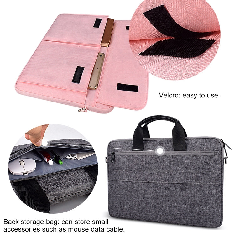 ST08 Handheld Briefcase Carrying Storage Bag with Shoulder Strap for 13.3 inch Laptop(Grey)
