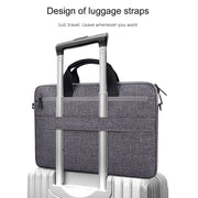 ST08 Handheld Briefcase Carrying Storage Bag with Shoulder Strap for 15.4 inch Laptop(Grey)