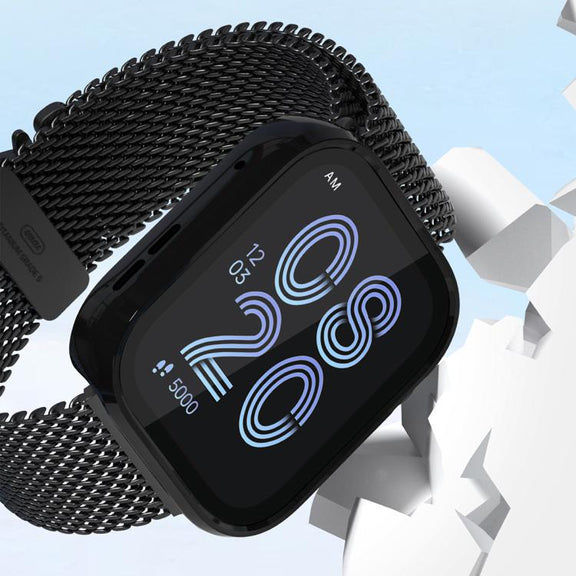 For Huawei Watch Fit 4 Pro Tempered Film Integrated PC Watch Protective Case(Midnight Blue)