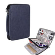 SM01 Multi-function Waterproof Double Layer Data Cable Earphone U Disk Digital Accessories Storage Bag, Size: L(Navy Blue) - Other by PMC TechLife | Online Shopping South Africa | PMC TechLife | Buy Now Pay Later Mobicred