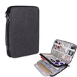 SM01 Multi-function Waterproof Double Layer Data Cable Earphone U Disk Digital Accessories Storage Bag, Size: L(Black) - free shipping - PMC TechLife - Order now!