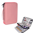 SM01 Multi-function Waterproof Double Layer Data Cable Earphone U Disk Digital Accessories Storage Bag, Size: S(Pink) - Other by PMC TechLife | Online Shopping South Africa | PMC TechLife | Buy Now Pay Later Mobicred