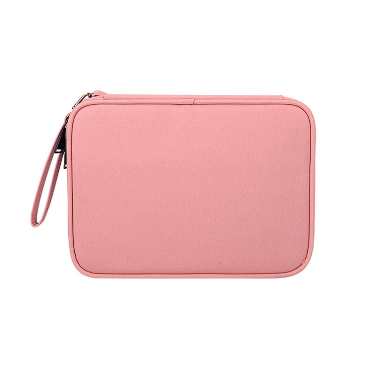 SM01 Multi-function Water-resistant Double Layer Data Cable Earphone U Disk Digital Accessories Storage Bag, Size: S(Pink)