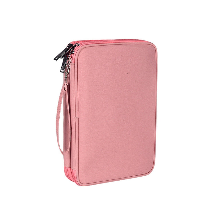 SM01 Multi-function Water-resistant Double Layer Data Cable Earphone U Disk Digital Accessories Storage Bag, Size: S(Pink)