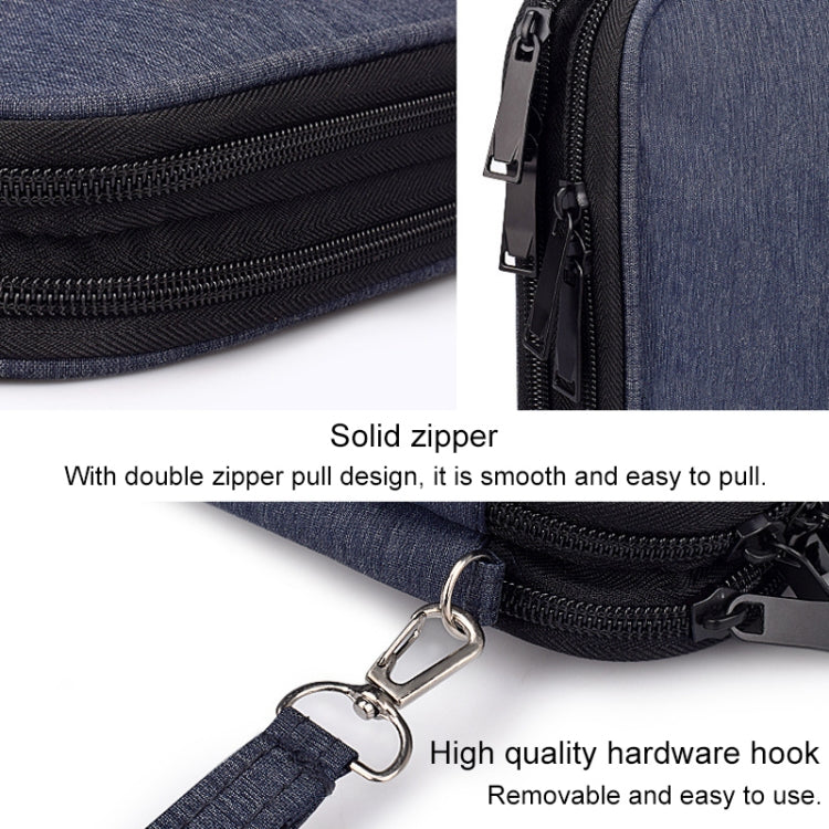 SM01 Multi-function Water-resistant Double Layer Data Cable Earphone U Disk Digital Accessories Storage Bag, Size: S(Pink)