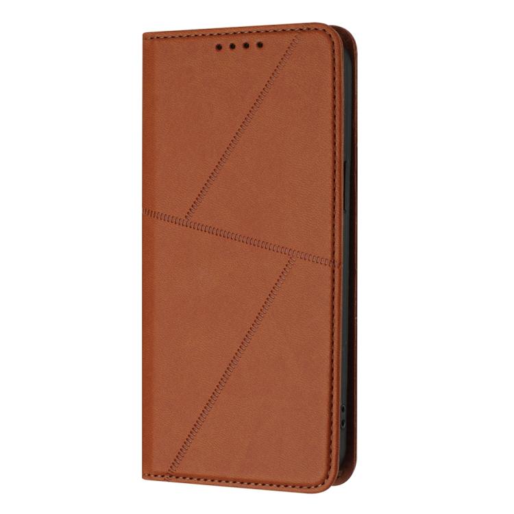 For iPhone 17 Air Strong Magnetic Frosted Flip Leather Phone Case(Coffee Color)