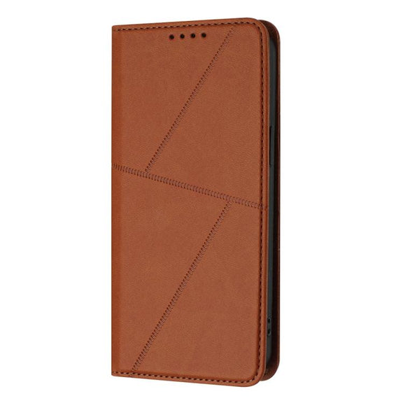 For iPhone 17 Air Strong Magnetic Frosted Flip Leather Phone Case(Coffee Color)