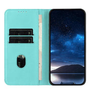 For iPhone 17 Air Strong Magnetic Frosted Flip Leather Phone Case(Light Blue)