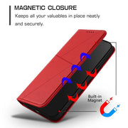 For iPhone 17 Pro Strong Magnetic Frosted Flip Leather Phone Case(Red)