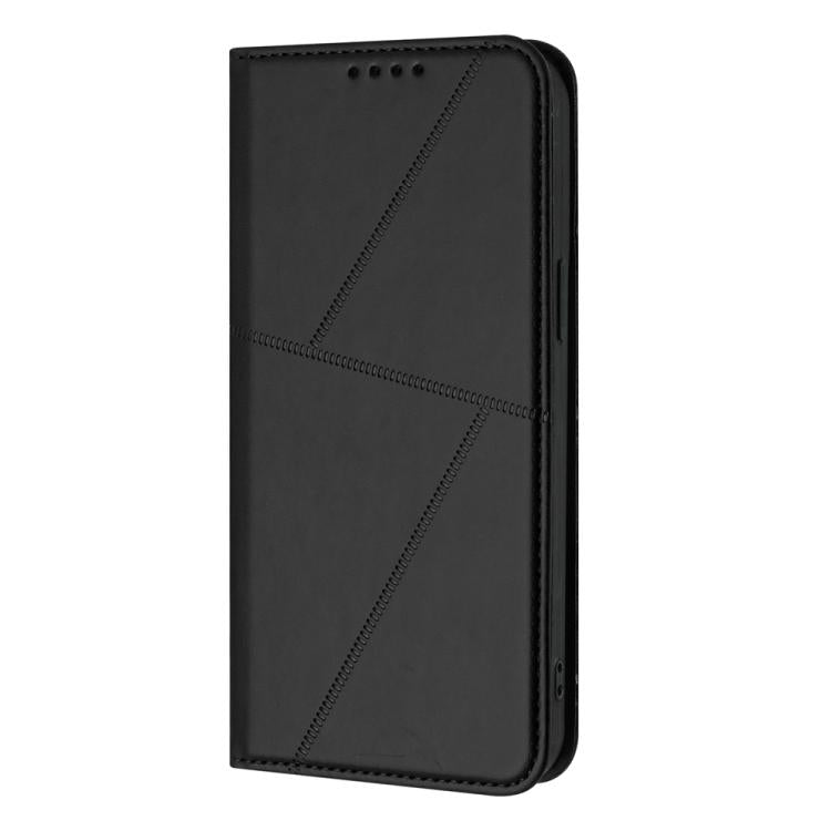 For iPhone 17 Pro Strong Magnetic Frosted Flip Leather Phone Case(Black)