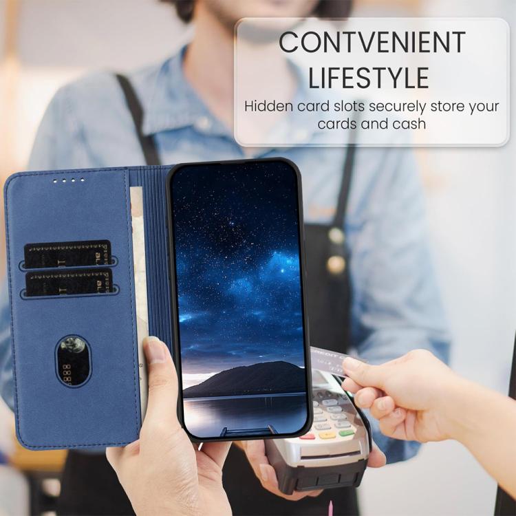 For iPhone 17 Pro Max Strong Magnetic Frosted Flip Leather Phone Case(Royal Blue)