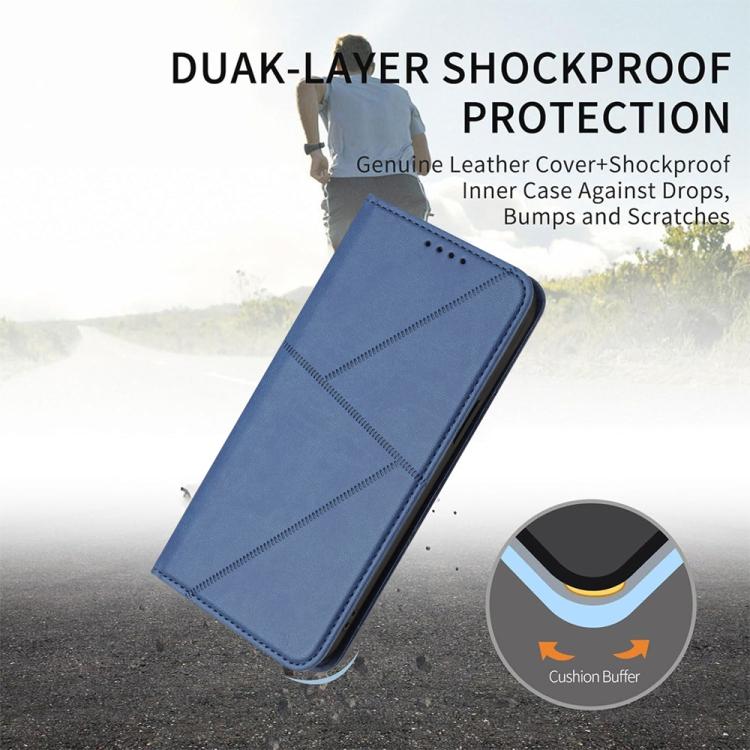 For iPhone 17 Pro Max Strong Magnetic Frosted Flip Leather Phone Case(Royal Blue)
