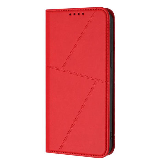 For iPhone 17 Pro Max Strong Magnetic Frosted Flip Leather Phone Case(Red)