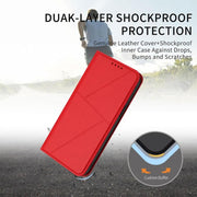 For iPhone 17 Pro Max Strong Magnetic Frosted Flip Leather Phone Case(Red)