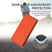 For iPhone 17 Pro Max Strong Magnetic Frosted Flip Leather Phone Case(Orange)