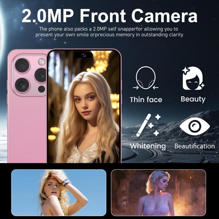 I16 Pro Max / VD1, 3GB+32GB, 6.8 inch Android 10 MTK6753 Octa Core, Network: 4G, Dual SIM, Plug:AU Plug(Black)