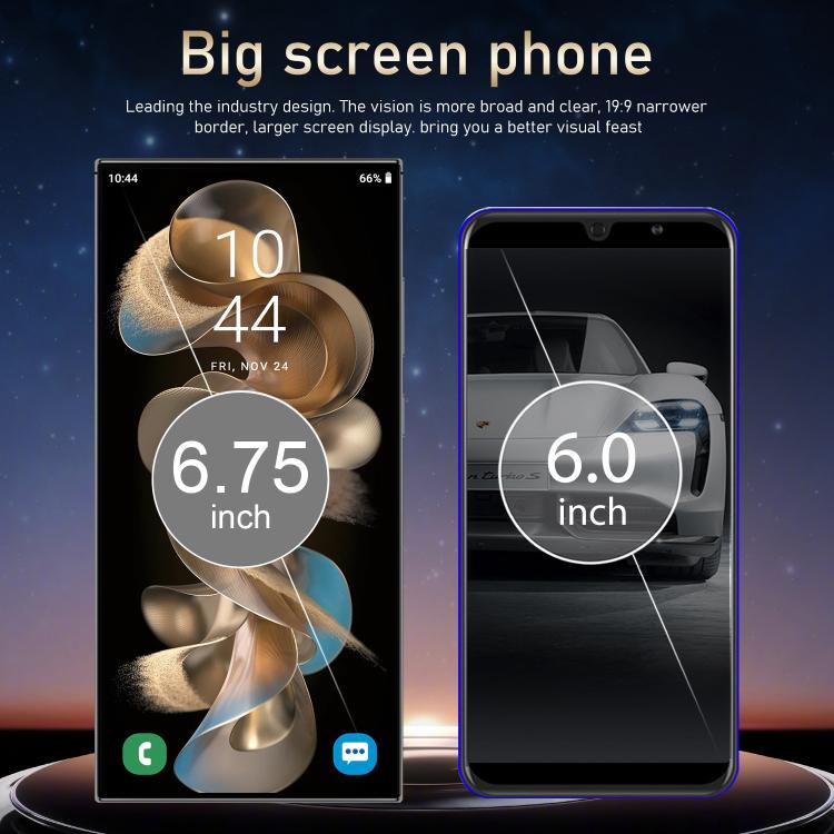 S24 Ultra / S7, 4GB+128GB, 6.75 inch Android 10 MTK6750 Octa Core, Network: 4G, Dual SIM, Plug:AU Plug(Gold)