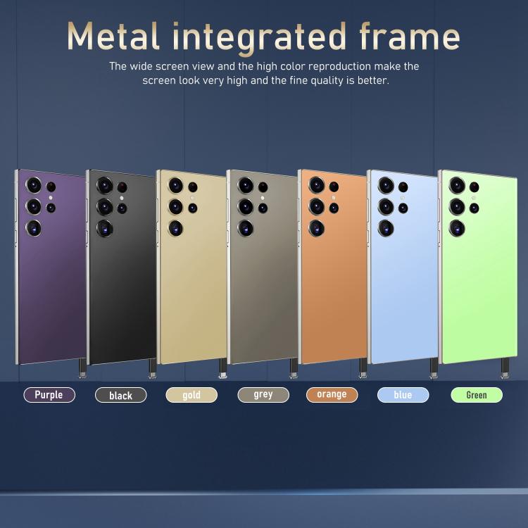 S24 Ultra / S7, 4GB+128GB, 6.75 inch Android 10 MTK6750 Octa Core, Network: 4G, Dual SIM, Plug:EU Plug(Gold)