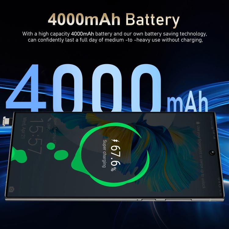 S24 Ultra / S7, 4GB+128GB, 6.75 inch Android 10 MTK6750 Octa Core, Network: 4G, Dual SIM, Plug:UK Plug(Green)
