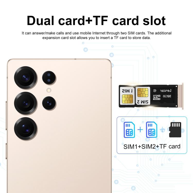 S25 Ultra / S11, 4GB+64GB, 6.75 inch Android 12 MTK6762 Octa Core, Network: 4G, Dual SIM, Plug:EU Plug(Grey)