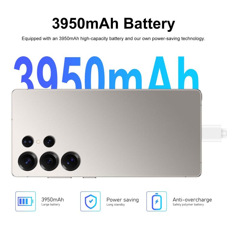 S25 Ultra / S11, 4GB+64GB, 6.75 inch Android 12 MTK6762 Octa Core, Network: 4G, Dual SIM, Plug:US Plug(White)