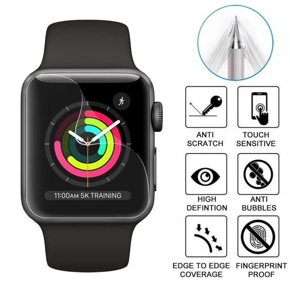 For Apple Watch Series 3&2&1 38mm 5pcs xDfind Soft Hydrogel Film Full Cover Front Protector