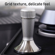 53.3mm Mesh Texture with Needle Coffee Powder Pressing Hammer Stainless Steel Cloth Powder(Silver)