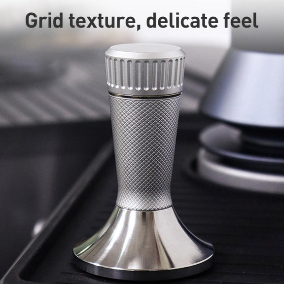 53.3mm Mesh Texture with Needle Coffee Powder Pressing Hammer Stainless Steel Cloth Powder(Silver)