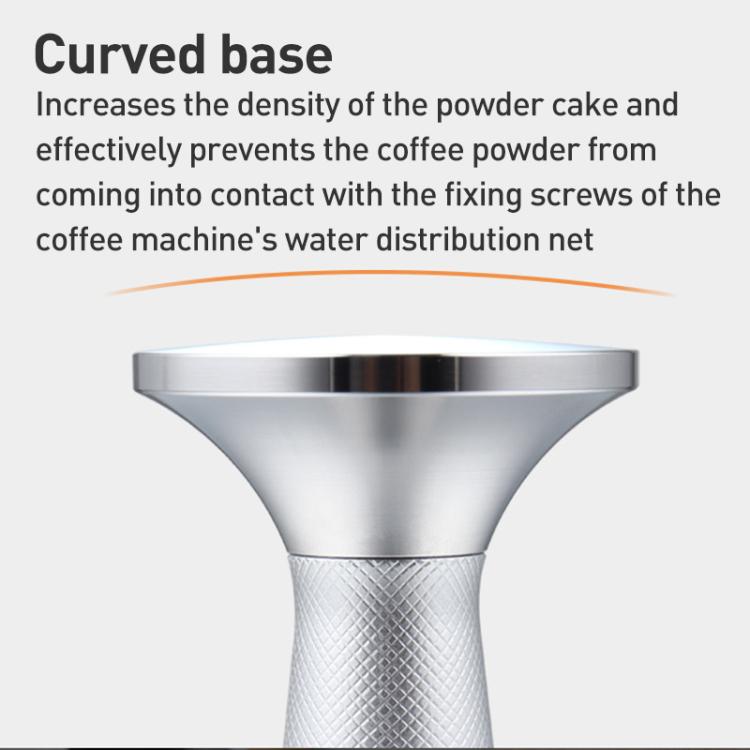 58.3mm Mesh Texture with Needle Coffee Powder Pressing Hammer Stainless Steel Cloth Powder(Silver)