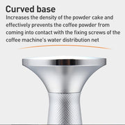 58.3mm Mesh Texture Coffee Powder Pressing Hammer Stainless Steel Cloth Powder(Silver)