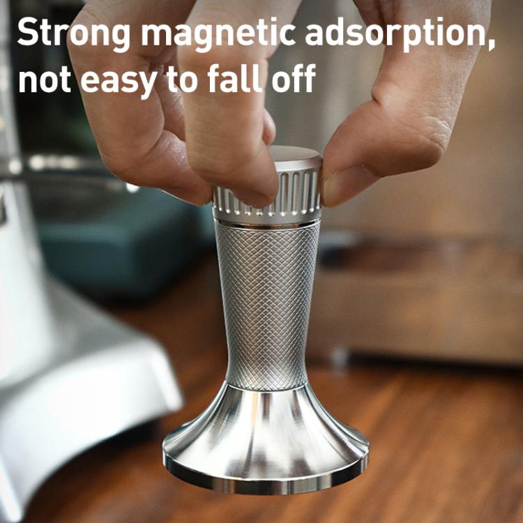 58.3mm Mesh Texture with Needle Coffee Powder Pressing Hammer Stainless Steel Cloth Powder(Silver)