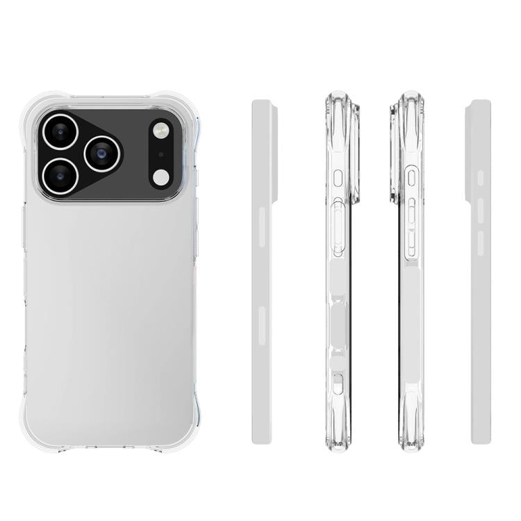 For iPhone 17 Pro Big Hole Shockproof Non-slip Thickening TPU Phone Case(Transparent)