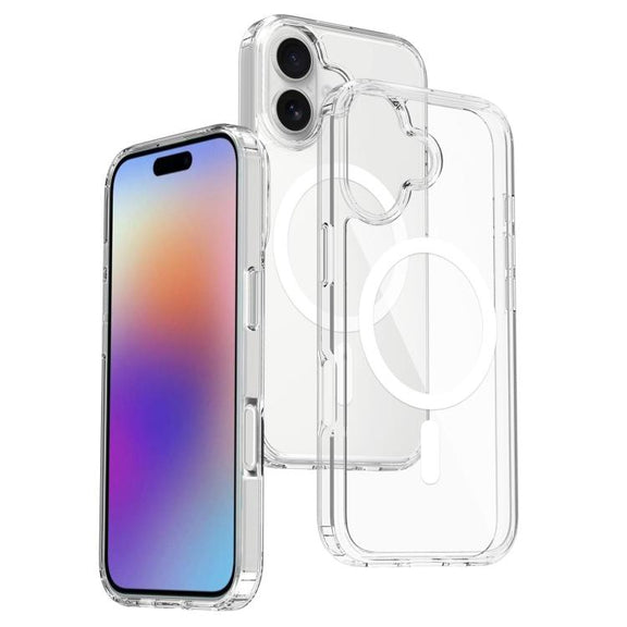 For iPhone 17 Scratchproof PC Hybrid TPU Magsafe Phone Case(Transparent)