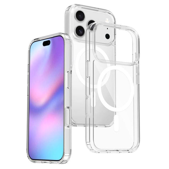 For iPhone 17 Pro Scratchproof PC Hybrid TPU Magsafe Phone Case(Transparent)