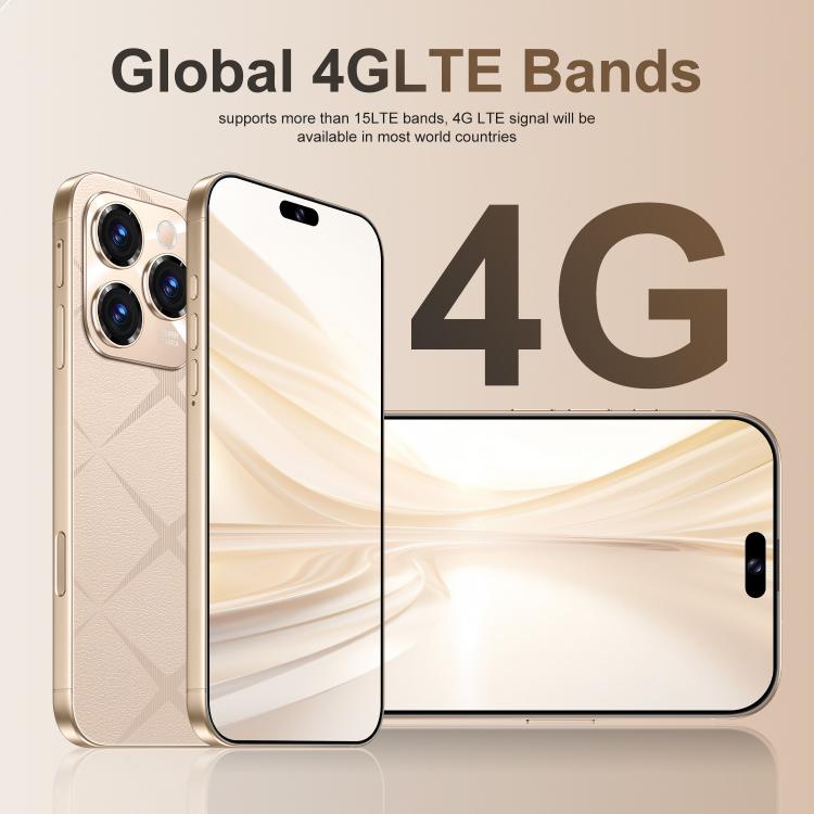 A16 Pro Max / PDA89-B, 4GB+64GB, 6.58 inch Android 10 MTK6739 Quad Core, Network: 4G, OTG, Dual SIM, Plug:AU Plug(Gold)