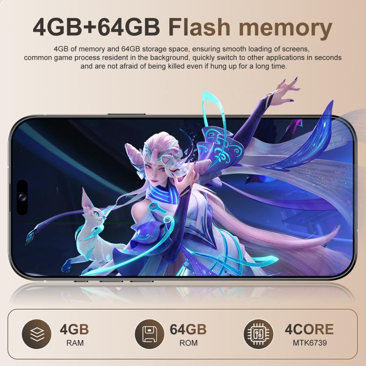 A16 Pro Max / PDA89-B, 4GB+64GB, 6.58 inch Android 10 MTK6739 Quad Core, Network: 4G, OTG, Dual SIM, Plug:UK Plug(White)
