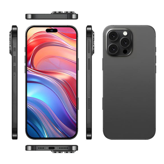 I16 Pro Max / PDQ6, 4GB+64GB, 6.58 inch Android 10 MTK6739 Quad Core, Network: 4G, Dual SIM, Plug:AU Plug(Black)