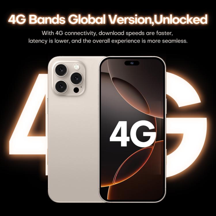 I16 Pro Max / PDQ6, 4GB+64GB, 6.58 inch Android 10 MTK6739 Quad Core, Network: 4G, Dual SIM, Plug:EU Plug(Black)